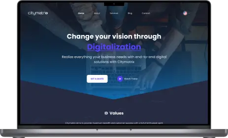 Citymatrix Web Site Mockup